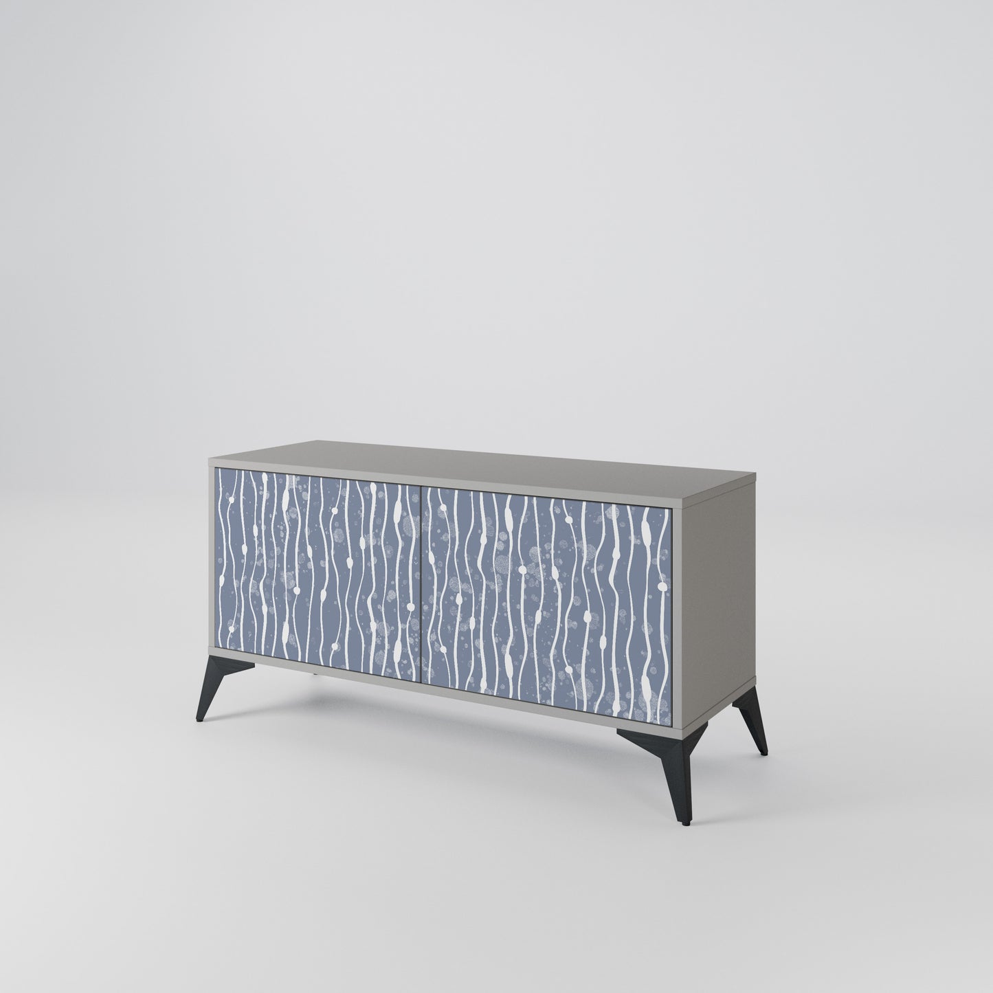 GRAPHITE RAIN Compact 2-Door TV Cabinet