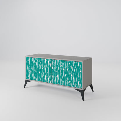 TURQUOISE RAIN Mobile TV Compatto a 2 Ante