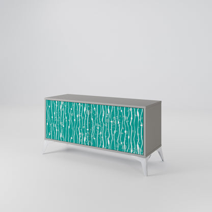 TURQUOISE RAIN Mobile TV Compatto a 2 Ante