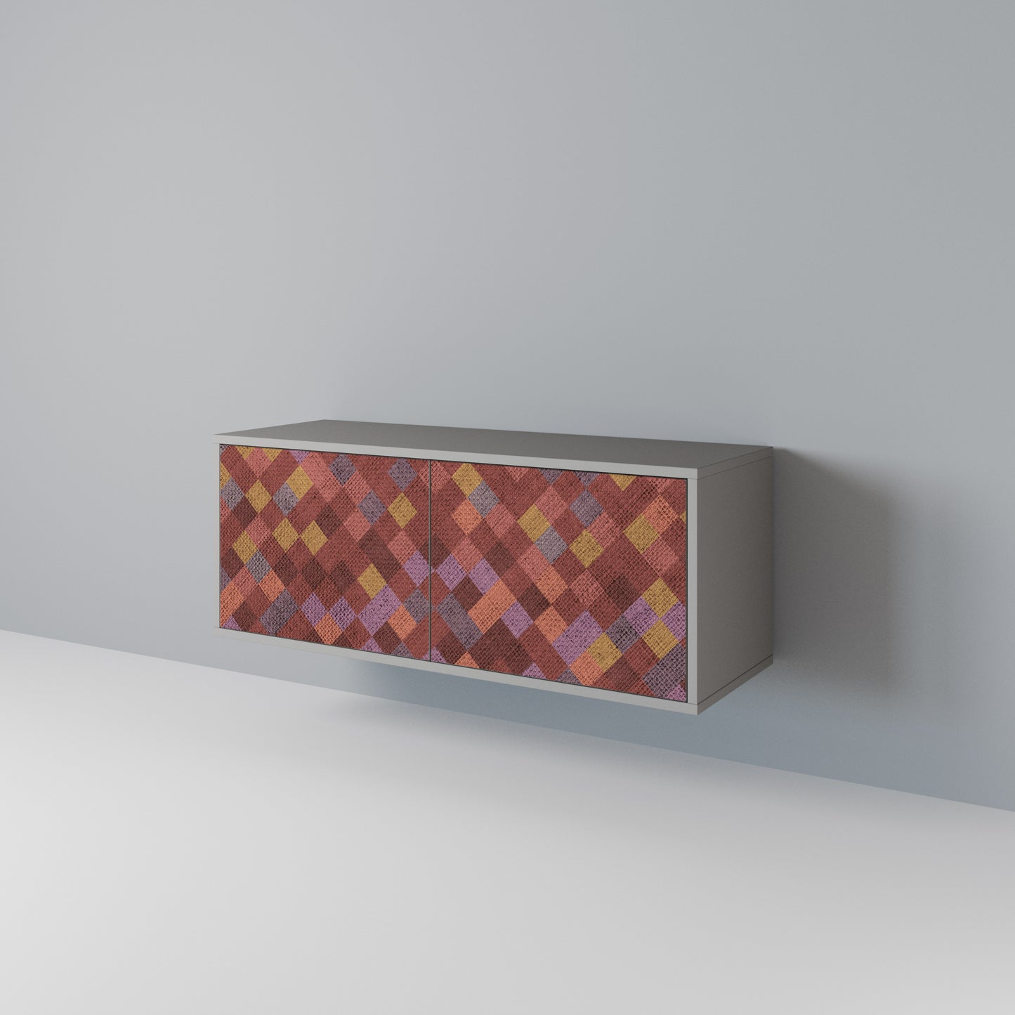 PAINTED SQUARES Mobile TV Compatto a 2 Ante