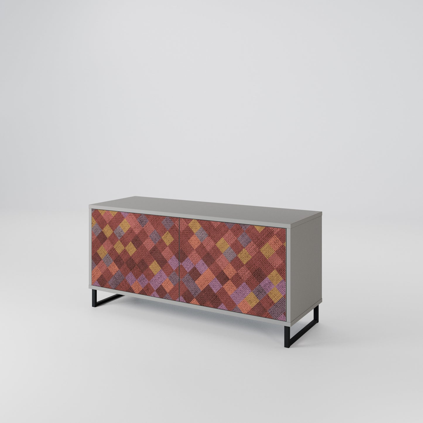 PAINTED SQUARES Mobile TV Compatto a 2 Ante