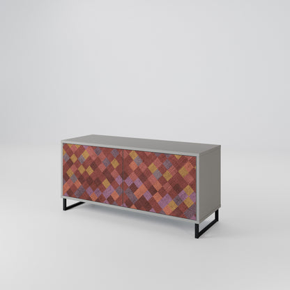 PAINTED SQUARES Mobile TV Compatto a 2 Ante