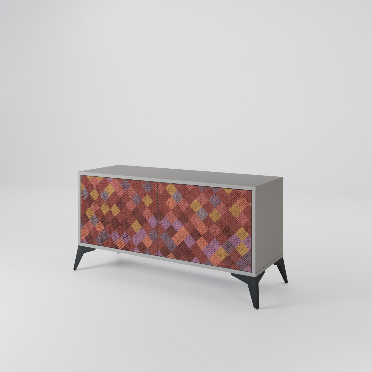 PAINTED SQUARES Mobile TV Compatto a 2 Ante