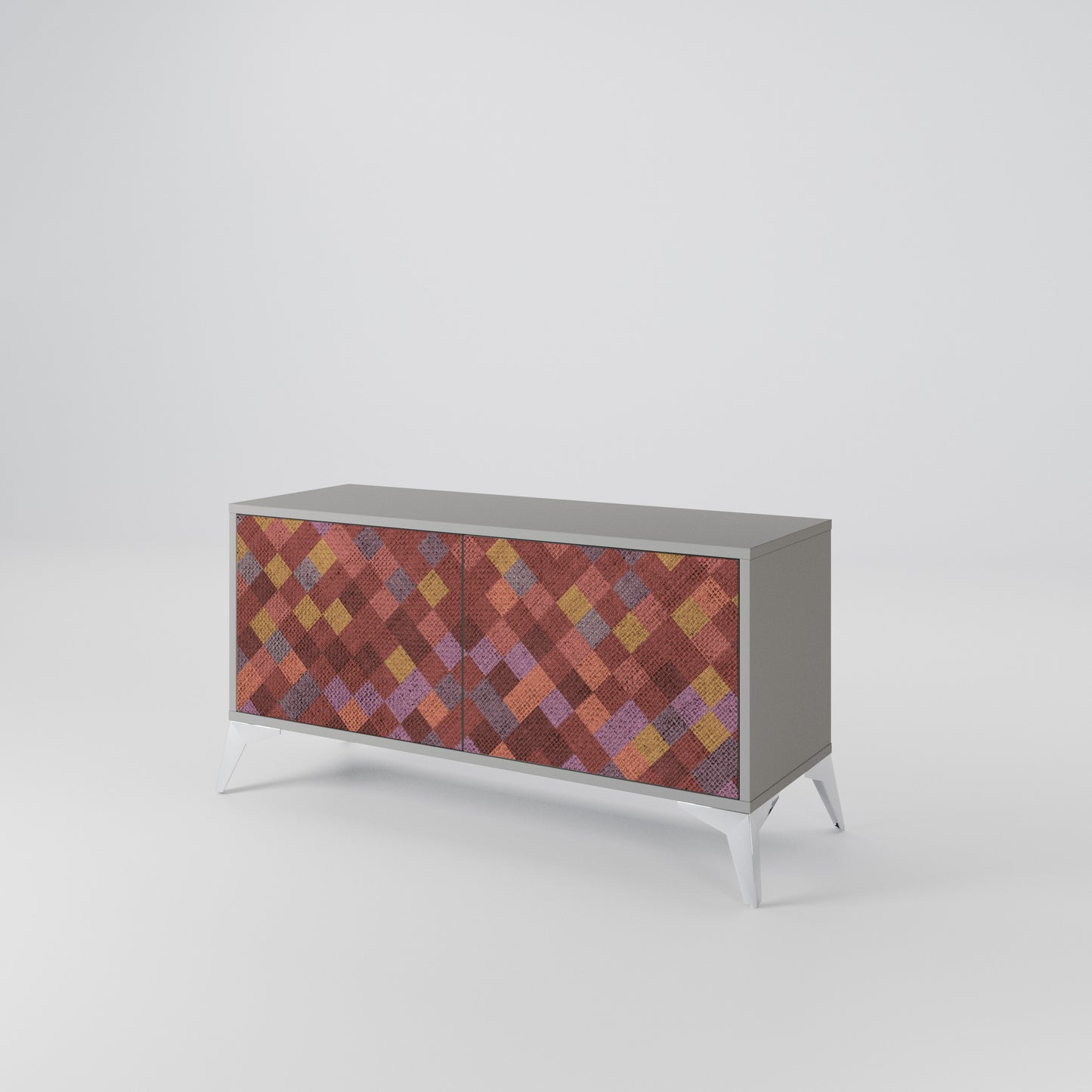 PAINTED SQUARES Mobile TV Compatto a 2 Ante