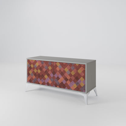 PAINTED SQUARES Mobile TV Compatto a 2 Ante