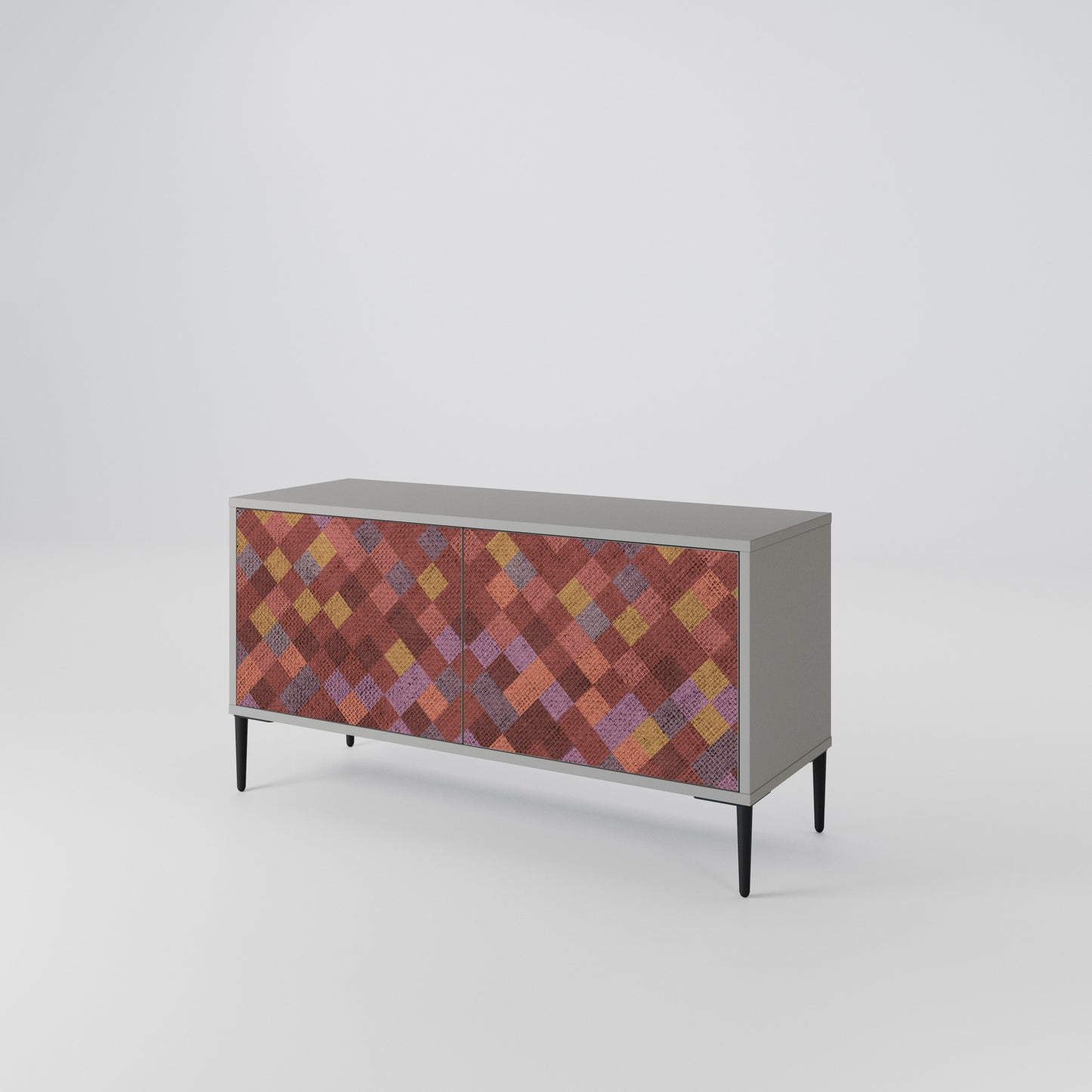 PAINTED SQUARES Mobile TV Compatto a 2 Ante