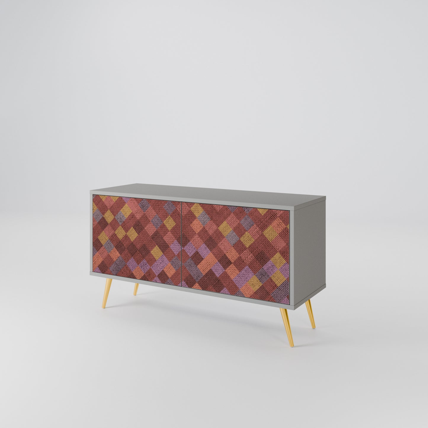 PAINTED SQUARES Mobile TV Compatto a 2 Ante