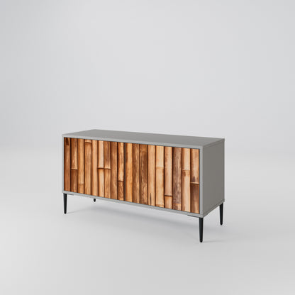 NATURAL WOOD Mobile TV Compatto a 2 Ante