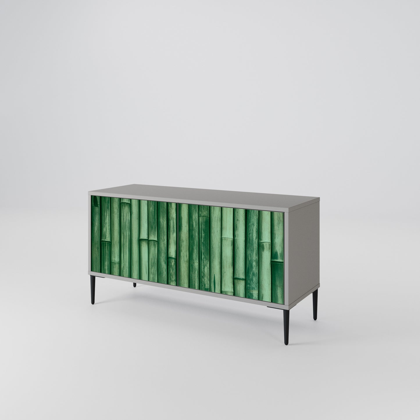NATURAL GREEN Compact 2-Door TV Cabinet