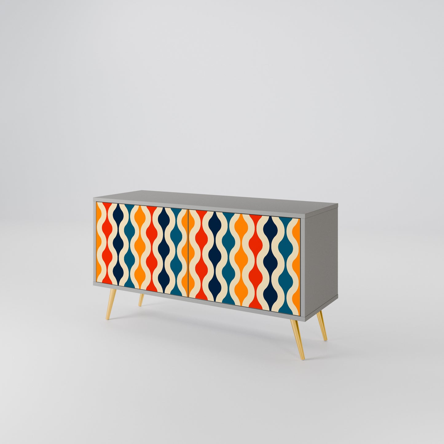 COLORFUL NOSTALGIA Compact 2-Door TV Cabinet
