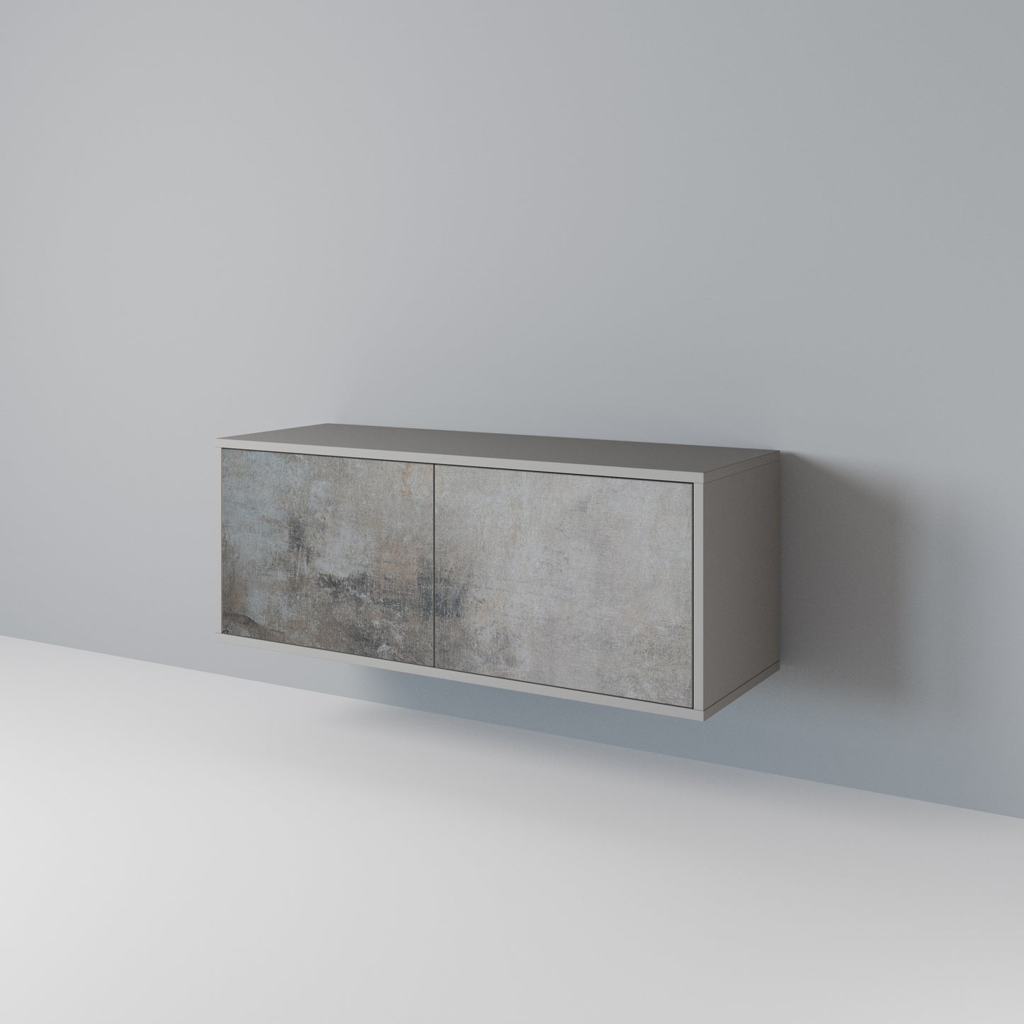 CONCRETE WALL Mobile TV Compatto a 2 Ante