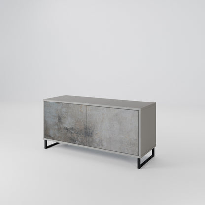 CONCRETE WALL Mobile TV Compatto a 2 Ante