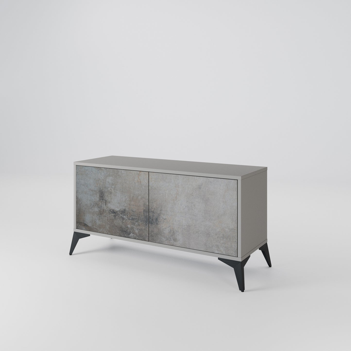CONCRETE WALL Mobile TV Compatto a 2 Ante