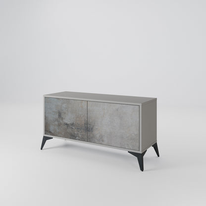 CONCRETE WALL Mobile TV Compatto a 2 Ante