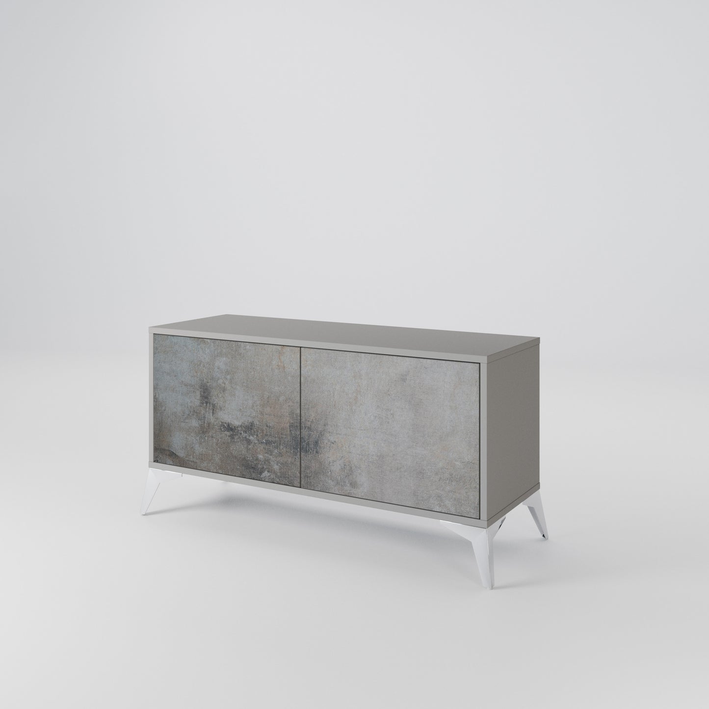 CONCRETE WALL Mobile TV Compatto a 2 Ante