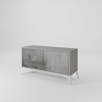 CONCRETE WALL Mobile TV Compatto a 2 Ante