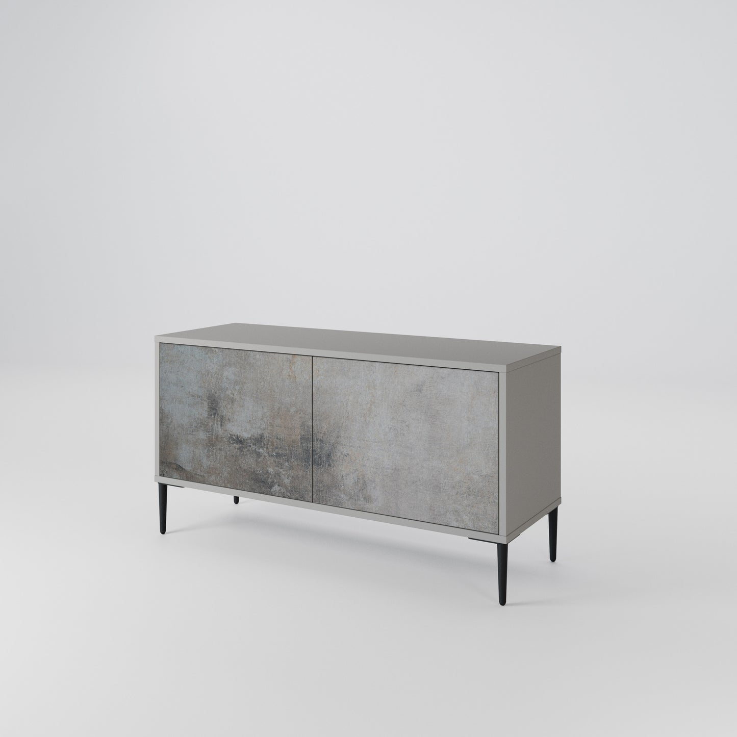 CONCRETE WALL Mobile TV Compatto a 2 Ante
