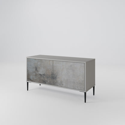 CONCRETE WALL Mobile TV Compatto a 2 Ante