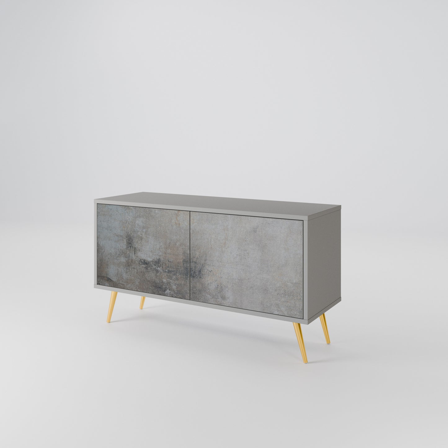 CONCRETE WALL Mobile TV Compatto a 2 Ante