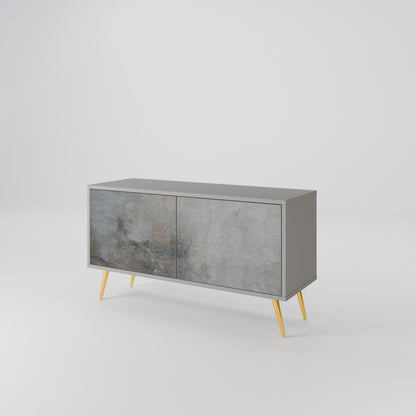 CONCRETE WALL Mobile TV Compatto a 2 Ante