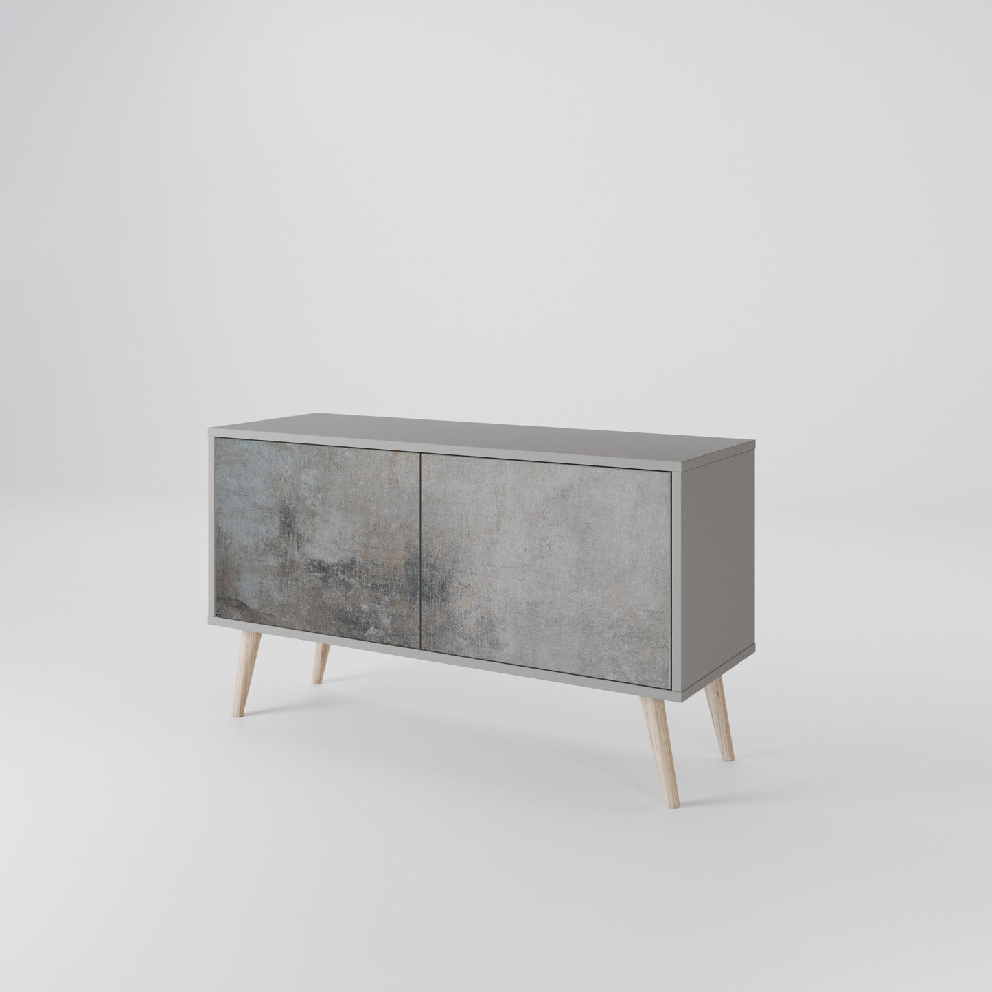CONCRETE WALL Mobile TV Compatto a 2 Ante
