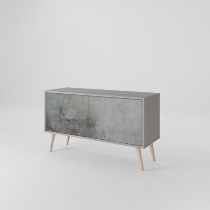 CONCRETE WALL Mobile TV Compatto a 2 Ante