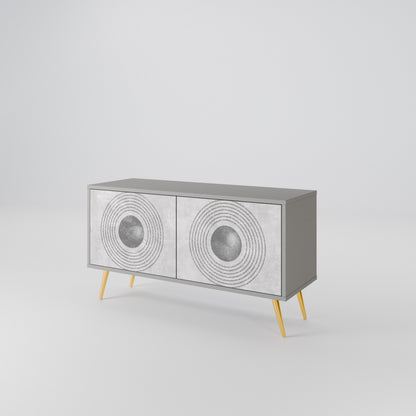 SOLID CIRCLES Mobile TV Compatto a 2 Ante