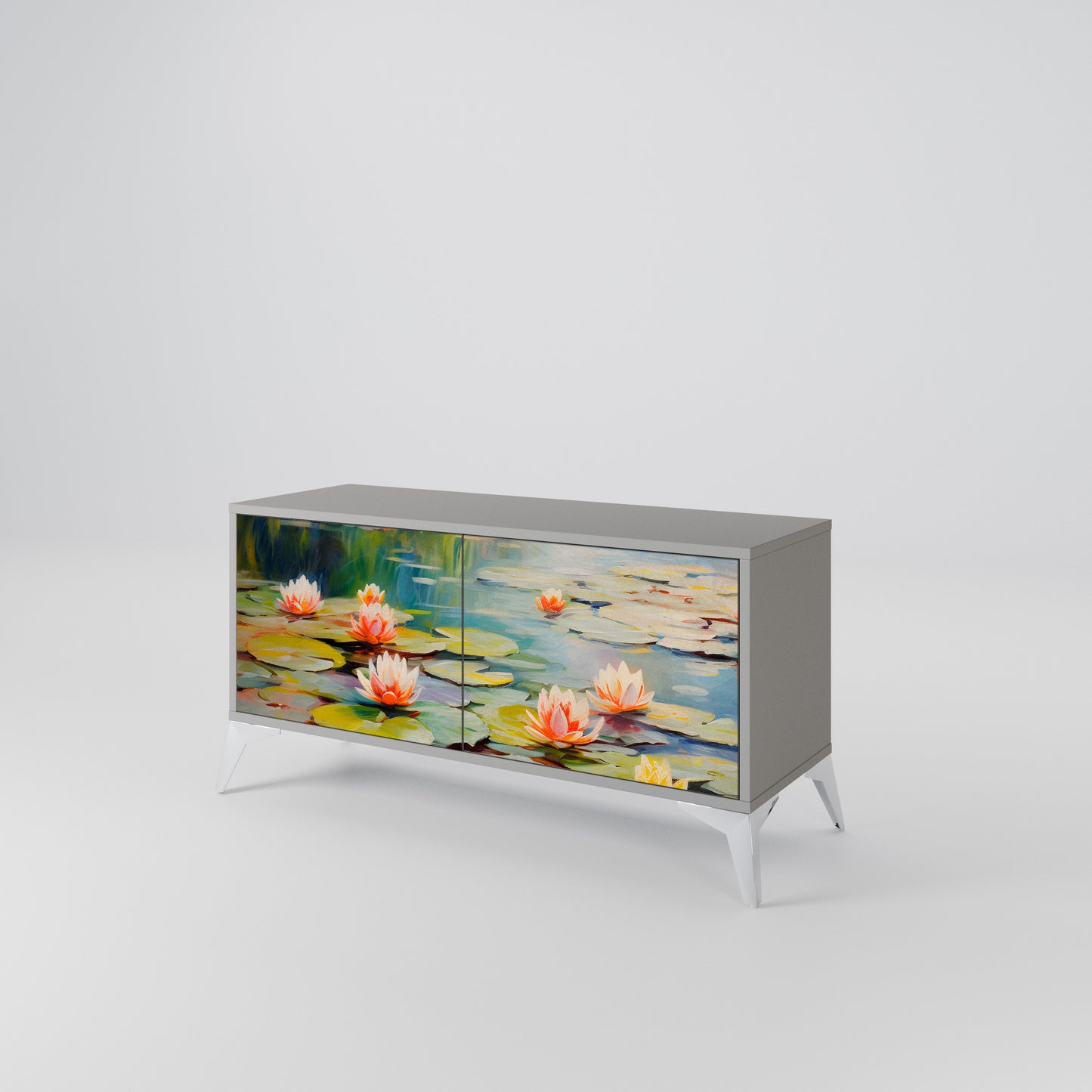 BLOOMING WATERS Mobile TV Compatto a 2 Ante