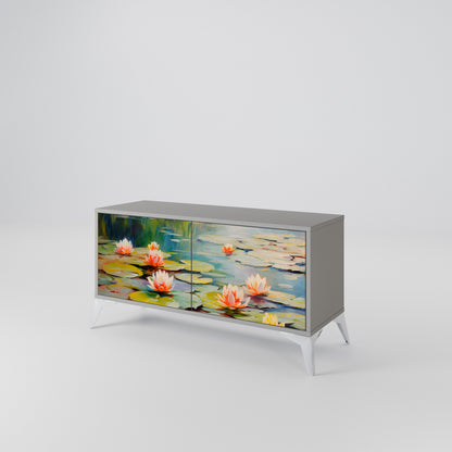 BLOOMING WATERS Mobile TV Compatto a 2 Ante