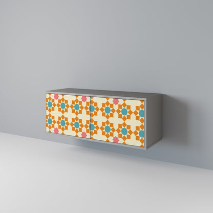 FLORAL DECOR Mobile TV Compatto a 2 Ante