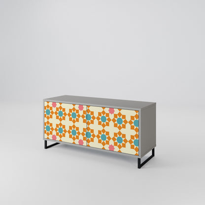 FLORAL DECOR Mobile TV Compatto a 2 Ante