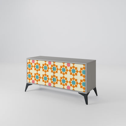 FLORAL DECOR Mobile TV Compatto a 2 Ante