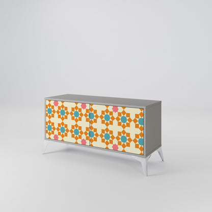 FLORAL DECOR Mobile TV Compatto a 2 Ante