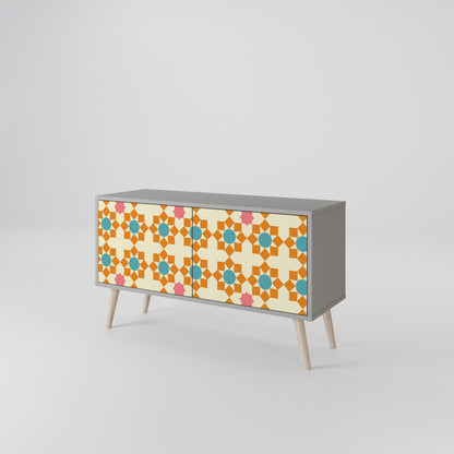FLORAL DECOR Mobile TV Compatto a 2 Ante
