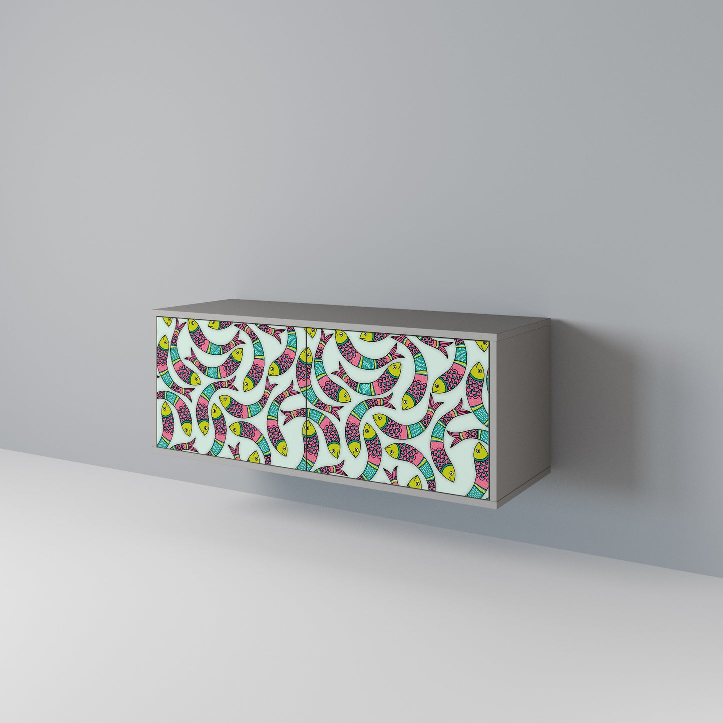 INDIAN FISH Compact 2-Door TV Cabinet