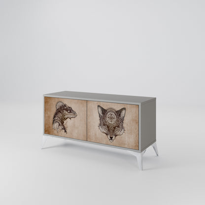STEAMPUNK CLAN Mobile TV Compatto a 2 Ante