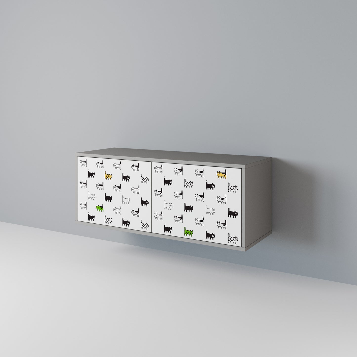 CATS COMPILATION Compact 2-Door TV Cabinet