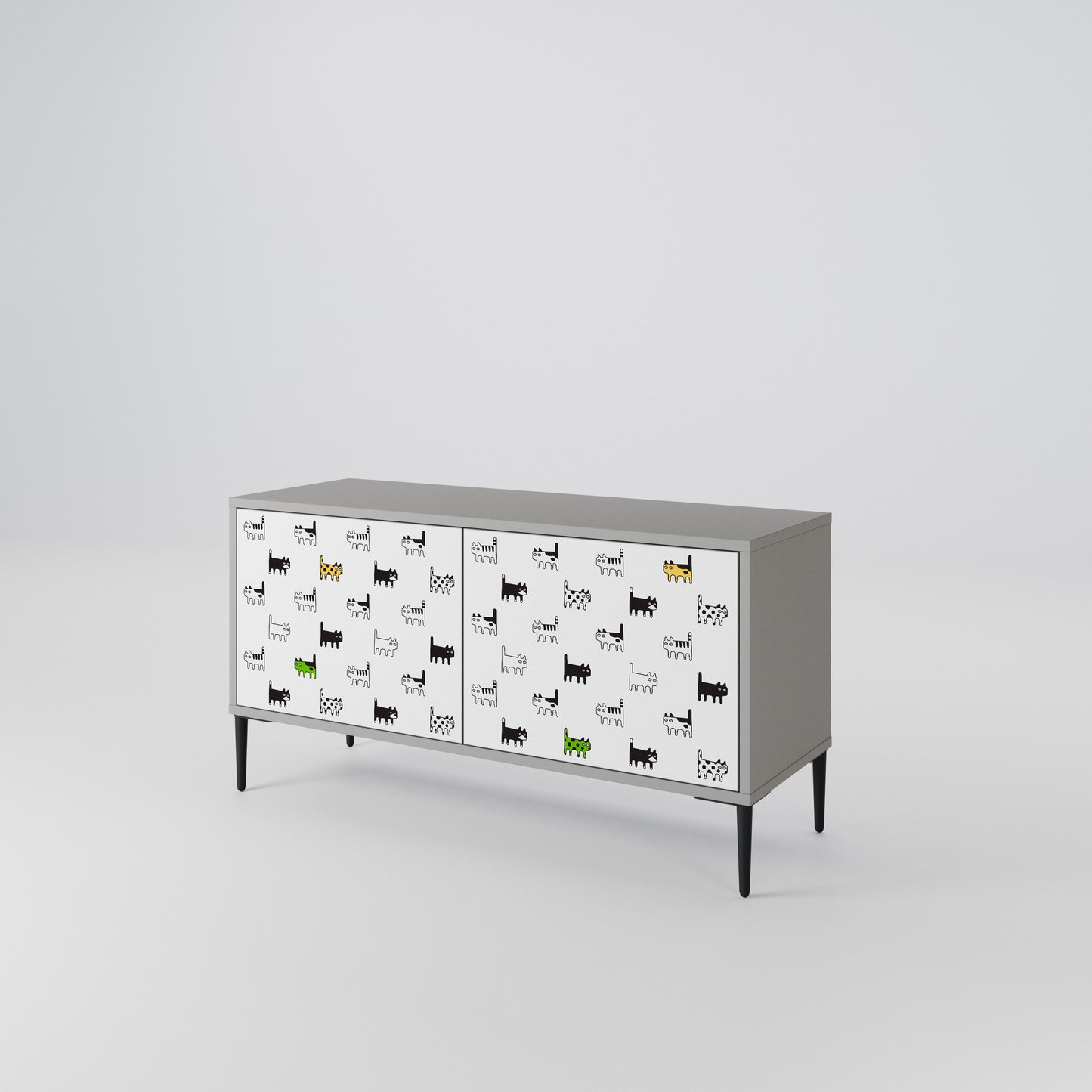 CATS COMPILATION Compact 2-Door TV Cabinet