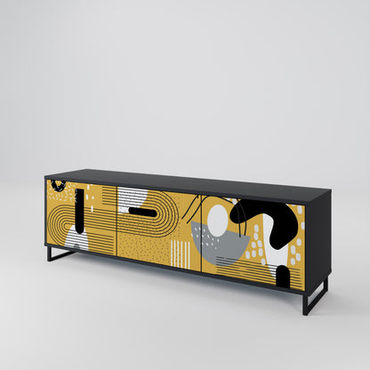 Mobile TV SHAPESHIFT SYMPHONY a 3 ante con finitura nera