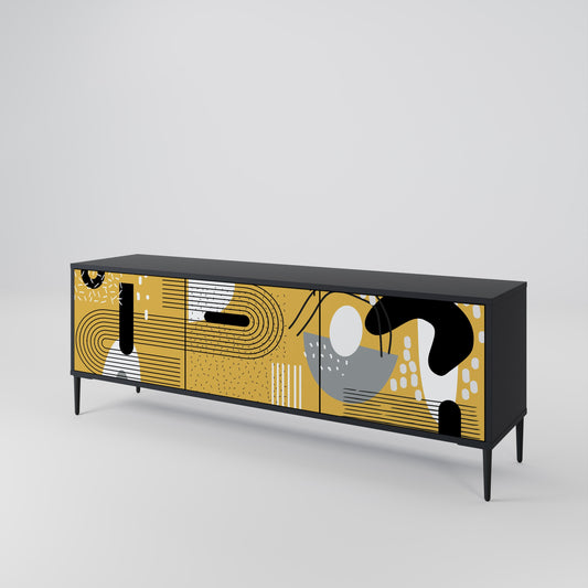 Mobile TV SHAPESHIFT SYMPHONY a 3 ante con finitura nera
