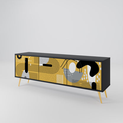 Mobile TV SHAPESHIFT SYMPHONY a 3 ante con finitura nera