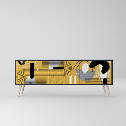 Mobile TV SHAPESHIFT SYMPHONY a 3 ante con finitura nera