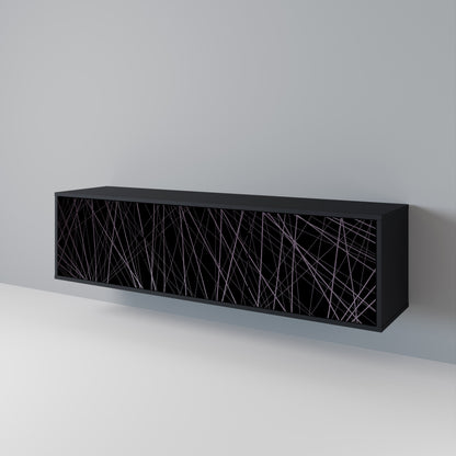 Mobile TV SHIMMER SPIDERGRAM a 3 ante con finitura nera