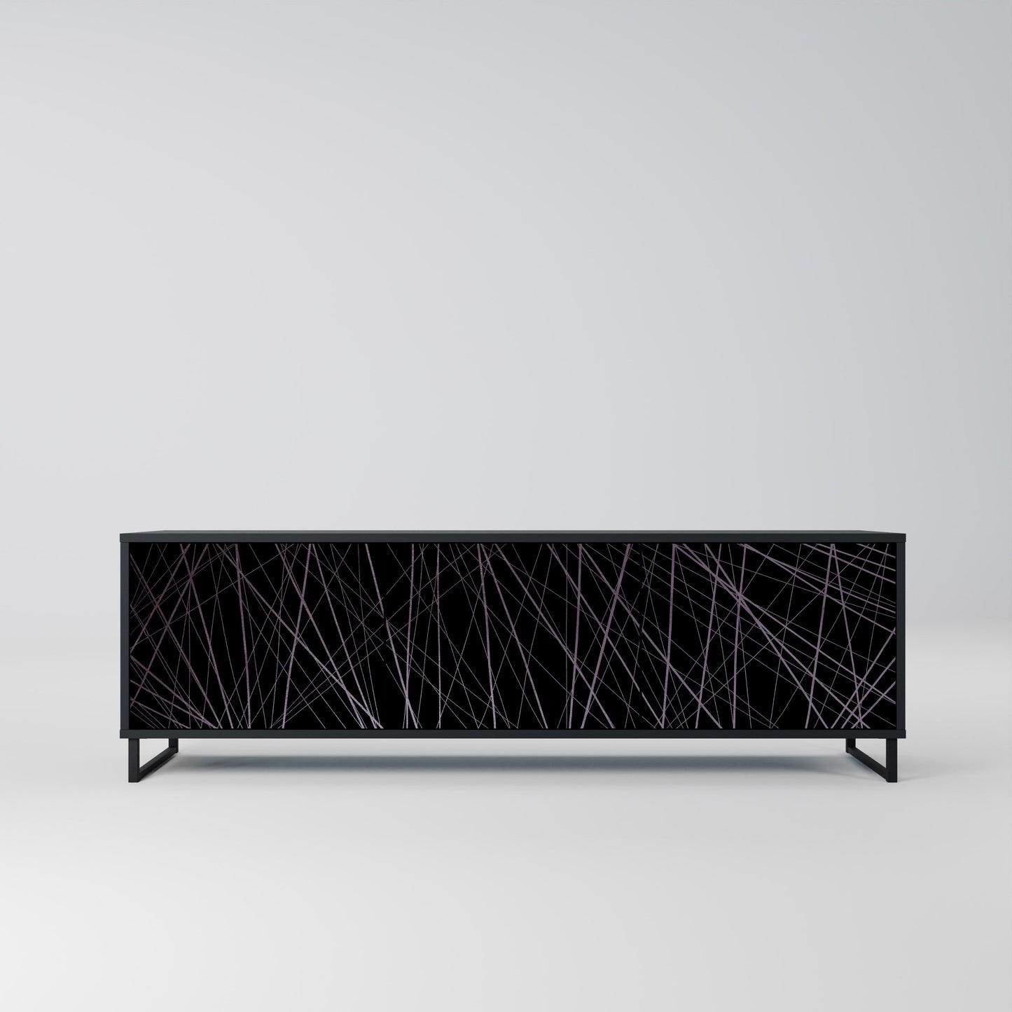 Mobile TV SHIMMER SPIDERGRAM a 3 ante con finitura nera