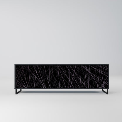 Mobile TV SHIMMER SPIDERGRAM a 3 ante con finitura nera