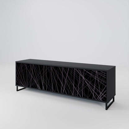 Mobile TV SHIMMER SPIDERGRAM a 3 ante con finitura nera