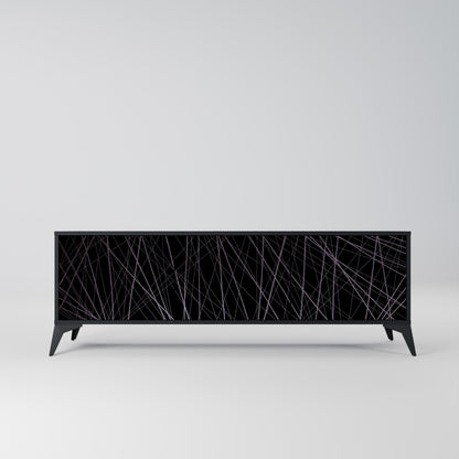 Mobile TV SHIMMER SPIDERGRAM a 3 ante con finitura nera