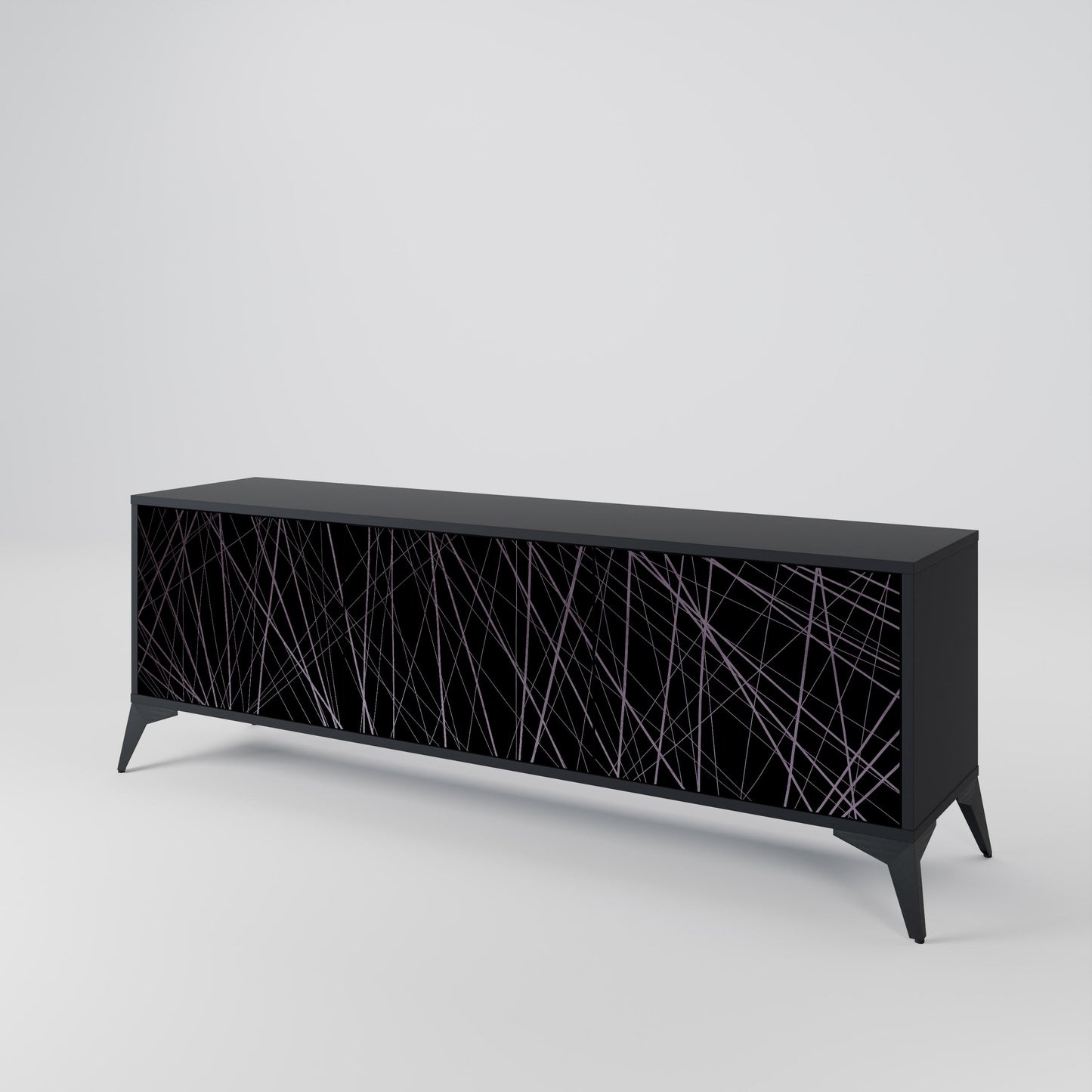 Mobile TV SHIMMER SPIDERGRAM a 3 ante con finitura nera