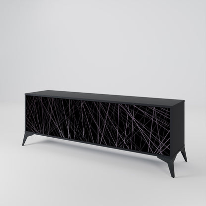 Mobile TV SHIMMER SPIDERGRAM a 3 ante con finitura nera