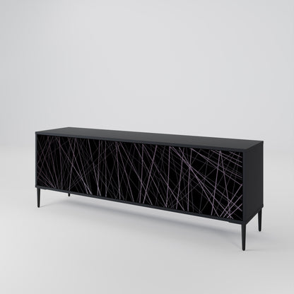 Mobile TV SHIMMER SPIDERGRAM a 3 ante con finitura nera